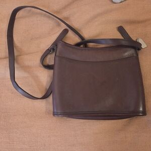 Coach Dark Brown Leather Messenger Bag